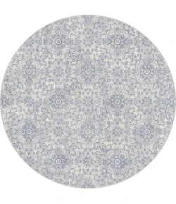Dynamic Rugs ANCIENT GARDEN Silver/Grey 57162 7ft. 10in. Round Rug
