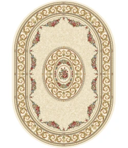 Dynamic Rugs ANCIENT GARDEN Ivory 57226 2ft. 7in. x 4ft. 7in. Oval Rug