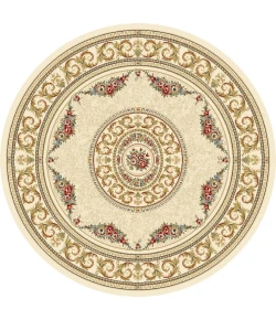 Dynamic Rugs ANCIENT GARDEN Ivory 57226 7ft. 10in. Round Rug