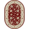 Dynamic Rugs ANCIENT GARDEN Red/Ivory 57365 5ft. 3in. x 7ft. 7in. Oval Rug