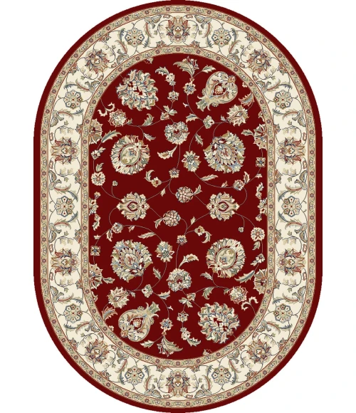 Dynamic Rugs ANCIENT GARDEN Red/Ivory 57365 2ft. 7in. x 4ft. 7in. Oval Rug