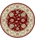 Dynamic Rugs ANCIENT GARDEN Red/Ivory 57365 5ft. 3in. Round Rug