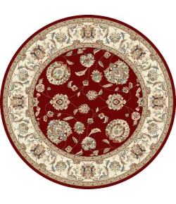 Dynamic Rugs ANCIENT GARDEN Red/Ivory 57365 7ft. 10in. Round Rug