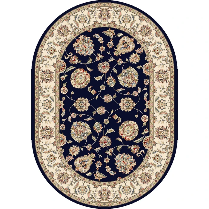 Dynamic Rugs ANCIENT GARDEN Blue/Ivory 57365 2ft. 7in. x 4ft. 7in. Oval Rug