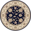 Dynamic Rugs ANCIENT GARDEN Blue/Ivory 57365 5ft. 3in. Round Rug