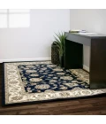 Dynamic Rugs ANCIENT GARDEN Blue/Ivory 57365 5ft. 3in. x 7ft. 7in. Rect. Rug