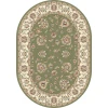 Dynamic Rugs ANCIENT GARDEN Green/Ivory 57365 2ft. 7in. x 4ft. 7in. Oval Rug