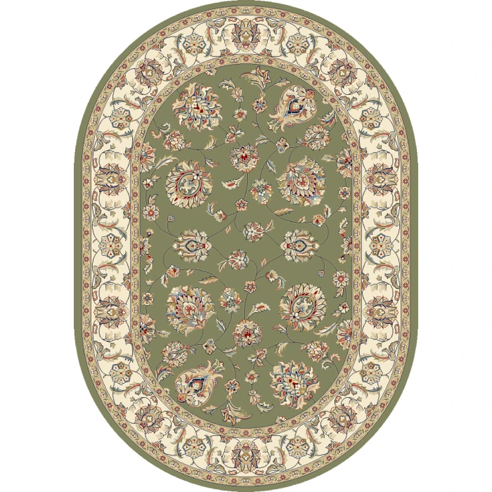 Dynamic Rugs ANCIENT GARDEN Green/Ivory 57365 2ft. 7in. x 4ft. 7in. Oval Rug