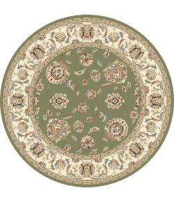 Dynamic Rugs ANCIENT GARDEN Green/Ivory 57365 5ft. 3in. Round Rug
