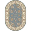 Dynamic Rugs ANCIENT GARDEN Light Blue/Ivory 57365 2ft. 7in. x 4ft. 7in. Oval Rug