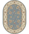 Dynamic Rugs ANCIENT GARDEN Light Blue/Ivory 57365 2ft. 7in. x 4ft. 7in. Oval Rug