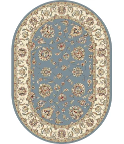 Dynamic Rugs ANCIENT GARDEN Light Blue/Ivory 57365 2ft. 7in. x 4ft. 7in. Oval Rug