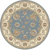 Dynamic Rugs ANCIENT GARDEN Light Blue/Ivory 57365 5ft. 3in. Round Rug