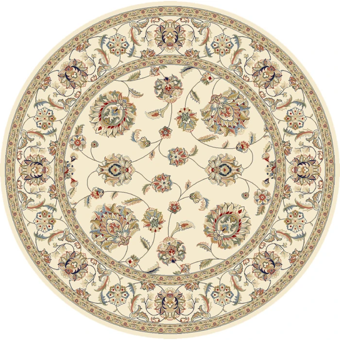 Dynamic Rugs ANCIENT GARDEN Ivory 57365 7ft. 10in. Round Rug