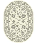 Dynamic Rugs ANCIENT GARDEN Cream 57365 5ft. 3in. x 7ft. 7in. Oval Rug