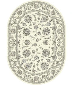 Dynamic Rugs ANCIENT GARDEN Cream 57365 5ft. 3in. x 7ft. 7in. Oval Rug