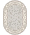 Dynamic Rugs ANCIENT GARDEN Soft Grey/Cream 57365 2ft. 7in. x 4ft. 7in. Oval Rug