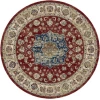 Dynamic Rugs ANCIENT GARDEN Red/Ivory 57559 5ft. 3in. Round Rug