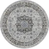 Dynamic Rugs ANCIENT GARDEN Silver/Grey 57559 5ft. 3in. Round Rug