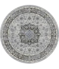 Dynamic Rugs ANCIENT GARDEN Silver/Grey 57559 5ft. 3in. Round Rug