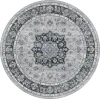 Dynamic Rugs ANCIENT GARDEN Silver/Blue 57559 5ft. 3in. Round Rug
