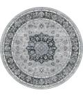Dynamic Rugs ANCIENT GARDEN Silver/Blue 57559 5ft. 3in. Round Rug