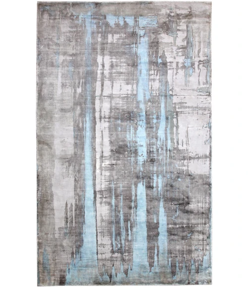 Dynamic Rugs ARTISAN Silver/Blue 1602 5ft. x 8ft. Rect. Rug
