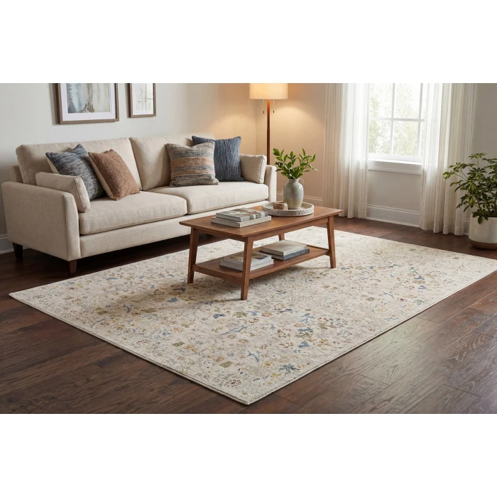 Dynamic Rugs BLOOMFIELD Cream/Multi 19601 7ft. 10in. x 10ft. Rect. Rug