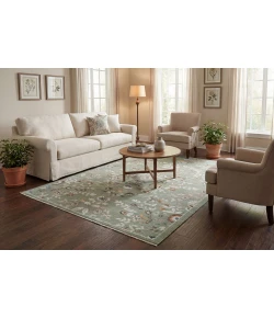 Dynamic Rugs BOTANICA Olive/Multi 13359 5ft. 2in. x 7ft. Rect. Rug