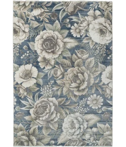 Dynamic Rugs BOTANICA Navy/Beige 13361 5ft. 2in. x 7ft. Rect. Rug