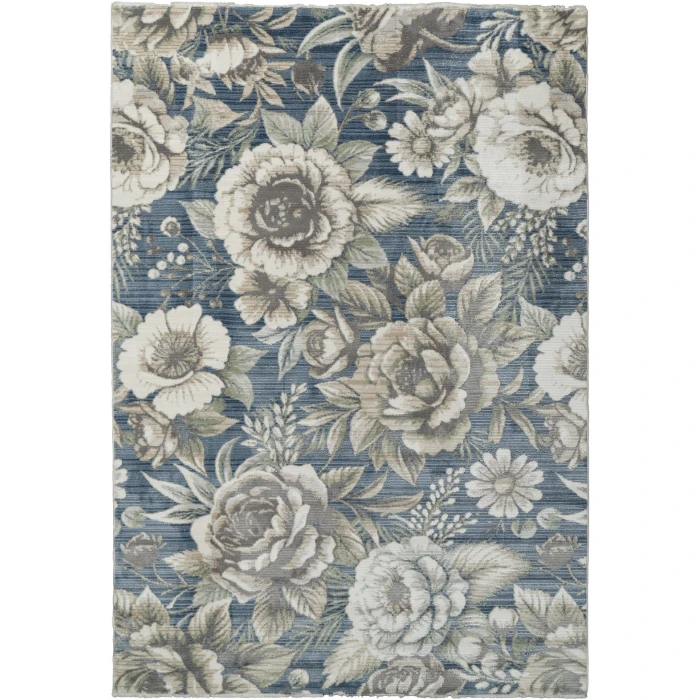 Dynamic Rugs BOTANICA Navy/Beige 13361 6ft. 6in. x 9ft. Rect. Rug