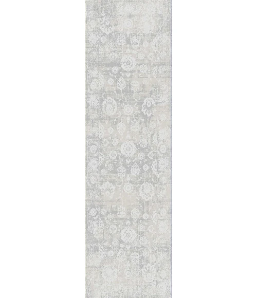 Dynamic Rugs CASTILLA Cream/Silver 3530 2ft. 2in. x 7ft. 7in. Rect. Rug