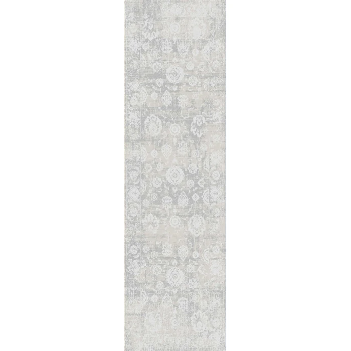 Dynamic Rugs CASTILLA Cream/Silver 3530 2ft. 2in. x 7ft. 7in. Rect. Rug