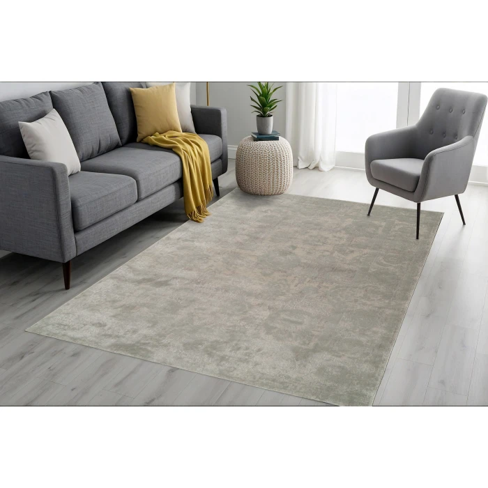 Dynamic Rugs CASTILLA Cream/Silver 3530 2ft. 2in. x 7ft. 7in. Rect. Rug