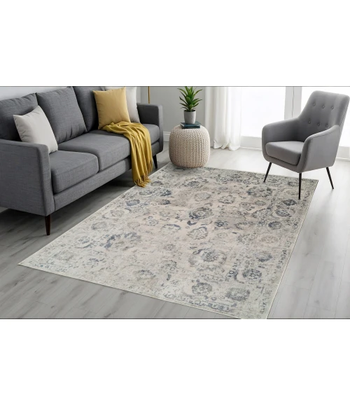Dynamic Rugs CASTILLA Grey/Blue 3530 9ft. x 12ft. 10in. Rect. Rug