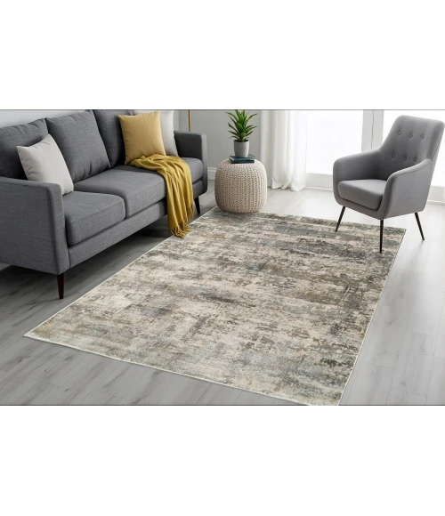 Dynamic Rugs CASTILLA Cream/Grey 3533 7ft. 10in. x 10ft. 10in. Rect. Rug