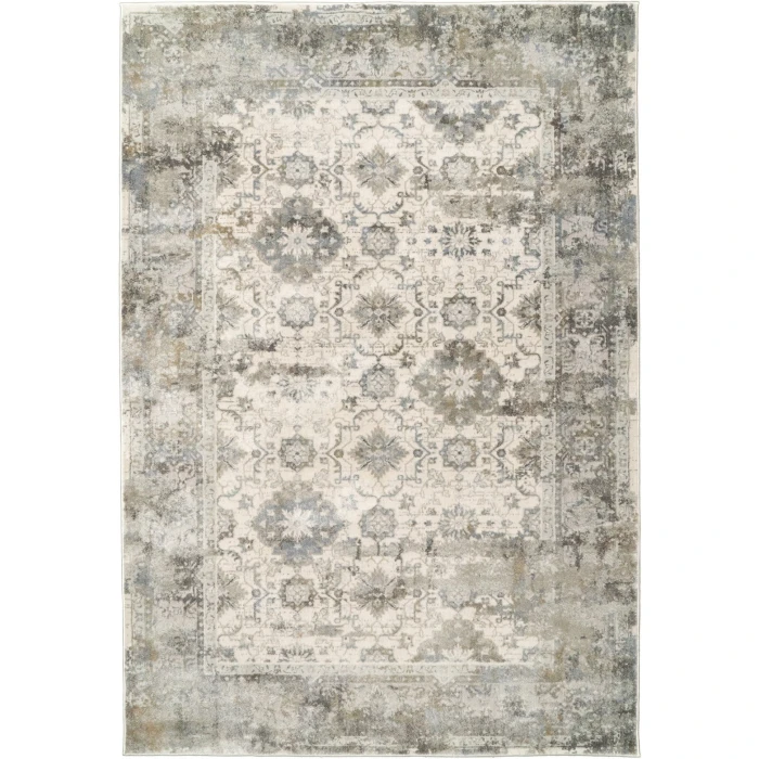 Dynamic Rugs CASTILLA Cream/Silver 3534 5ft. 3in. x 7ft. 7in. Rect. Rug