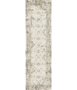 Dynamic Rugs CASTILLA Cream/Silver 3534 2ft. 2in. x 7ft. 7in. Rect. Rug