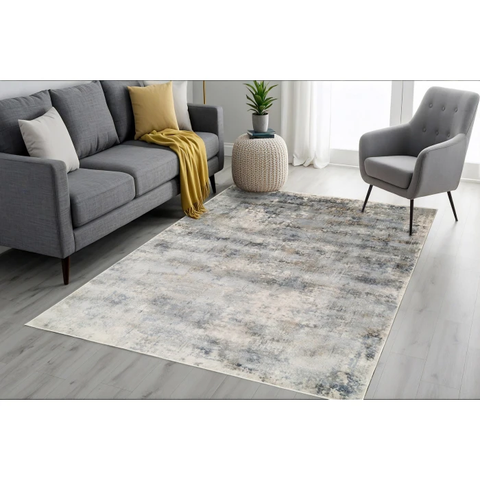 Dynamic Rugs CASTILLA Cream/Grey 3536 2ft. 2in. x 7ft. 7in. Rect. Rug