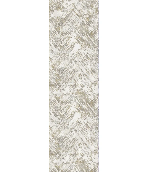 Dynamic Rugs CASTILLA Cream/Grey 3537 2ft. 2in. x 7ft. 7in. Rect. Rug