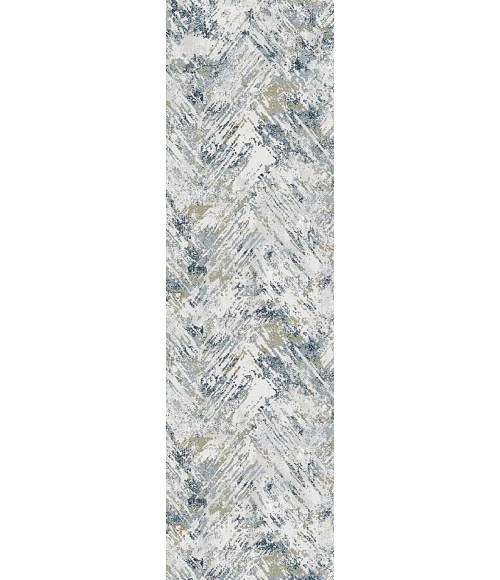 Dynamic Rugs CASTILLA Grey/Blue 3537 2ft. 2in. x 7ft. 7in. Rect. Rug