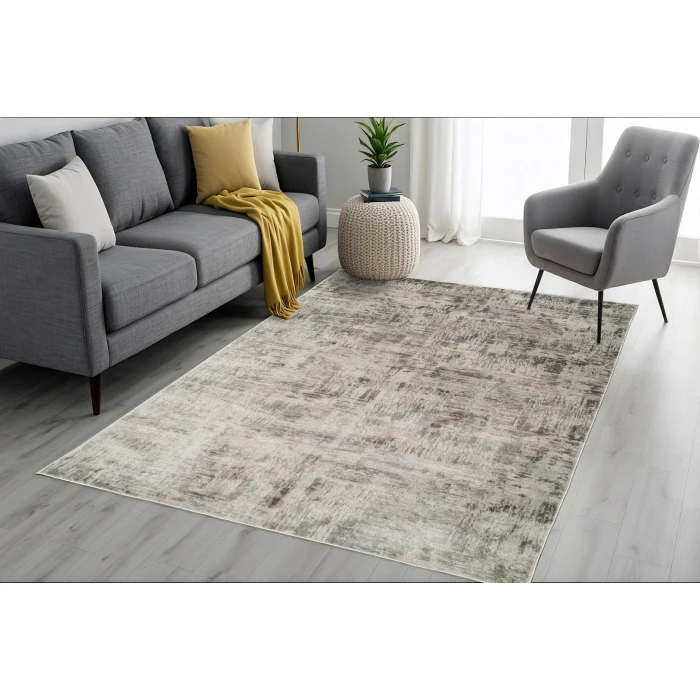 Dynamic Rugs CASTILLA Ivory/Grey 3555 3ft. 11in. x 5ft. 7in. Rect. Rug