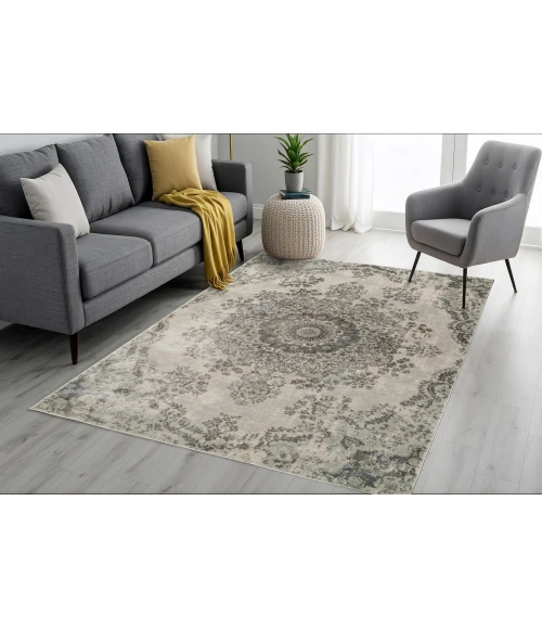 Dynamic Rugs CASTILLA Light Grey 3558 7ft. 10in. x 10ft. 10in. Rect. Rug