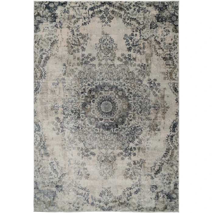 Dynamic Rugs CASTILLA Grey/Blue 3558 2ft. x 3ft. 11in. Rect. Rug