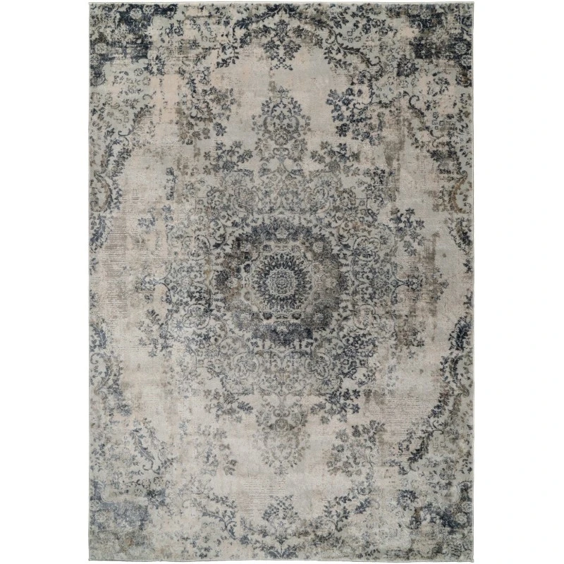 Dynamic Rugs CASTILLA Grey/Blue 3558 3ft. 11in. x 5ft. 7in. Rect. Rug