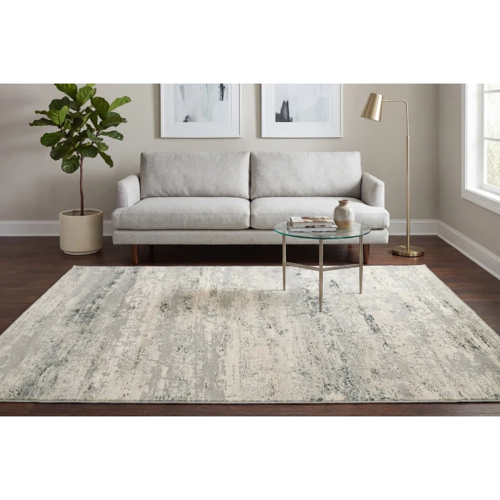Dynamic Rugs COUTURE Ivory/Grey 52019 7ft. 10in. x 10ft. 10in. Rect. Rug