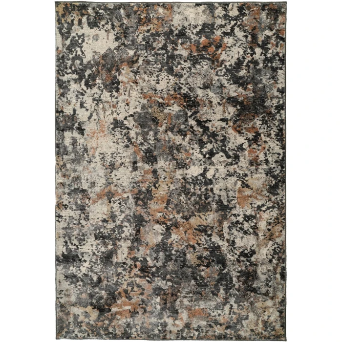 Dynamic Rugs COUTURE Charcoal/Copper 52023 3ft. 11in. x 5ft. 7in. Rect. Rug