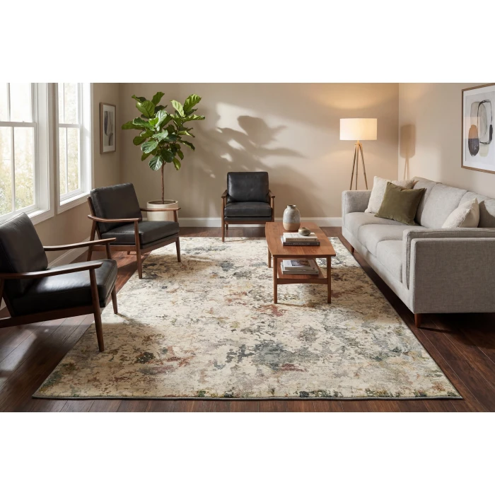 Dynamic Rugs COUTURE Grey/Blue 52023 5ft. 3in. x 7ft. 7in. Rect. Rug