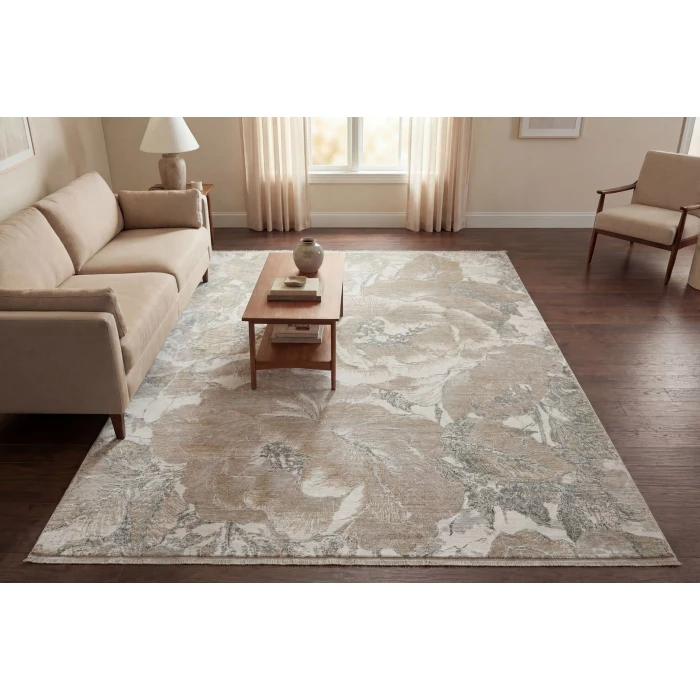 Dynamic Rugs DENALI Cream/Beige/Grey 11631 5ft. 3in. x 7ft. 6in. Rect. Rug