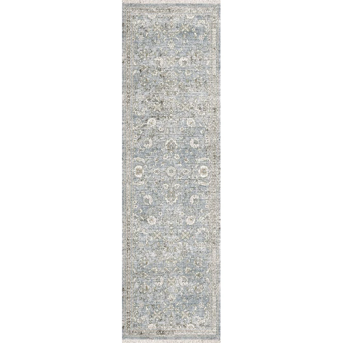 Dynamic Rugs DHARMA Light Blue/Beige 12040 2ft. 2in. x 7ft. Rect. Rug